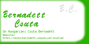 bernadett csuta business card